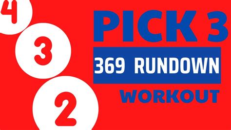 pick 3 lottery workout